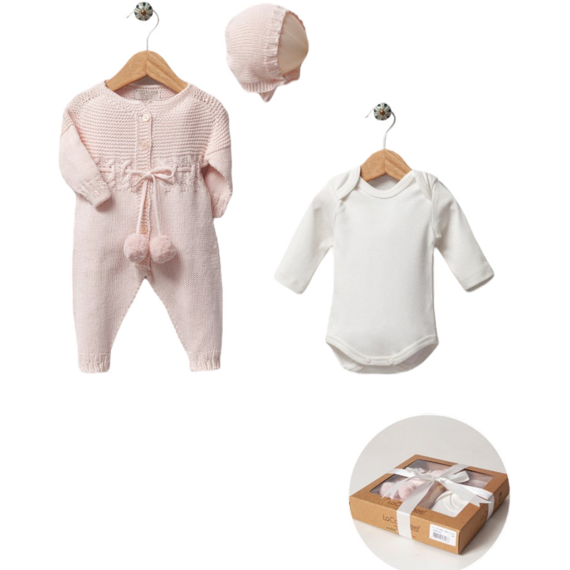 Комбінезон, боді, шапочка 8096 pink Nipperland Турція 0-3 m(р) Комбінезон, боді, шапочка 8096 pink Nipperland Турція 0-3 m(р)