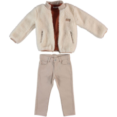 Комплект куртка, світшот,  штани 22623BEIGE Monna Rosa Турція 4-5(р)