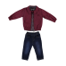 Комплект куртка, сорочка, джинси 22624RED Monna Rosa Турція 4-5(р)