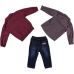 Комплект куртка, сорочка, джинси 22624RED Monna Rosa Турція 5-6(р)