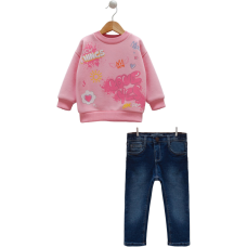 Комплект кофта і штани TKK9684 PEMBE Caramell Турція 80-86(р)