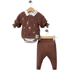 Комплект кофта, боді, штани 8149 brown Nipperland Турція 0-3 m(р)